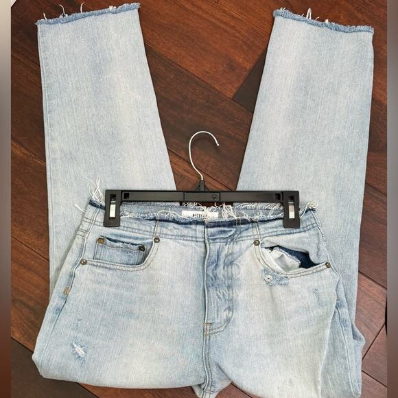 Pistola Acid Wash High Rise Distressed Jeans Destroyed Size 27 - Picture 7 of 12